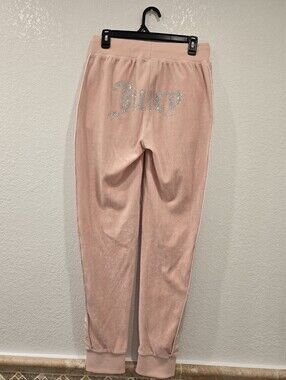 Rare Kappa X Juicy Couture Big Bling Velour Joggers Pink M